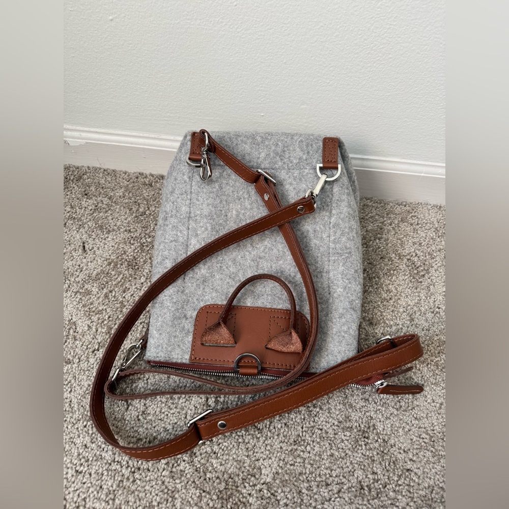 GRAF LANTZ MINI BEDFORD Merino Wool BACKPACK, Sienna leather - Picture 13 of 16